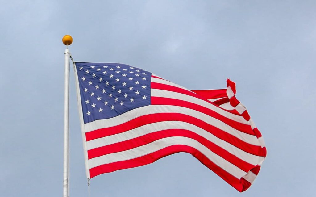 An American flag representing anticipated changes to US immigration policies under president-elect Biden