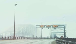 A bridge at the Canada/US border