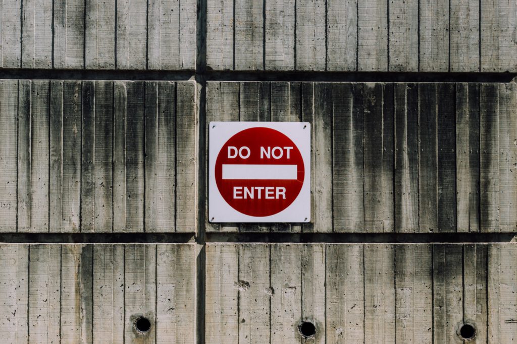Do Not Enter sign representing ongoing border closure between Canada and the US