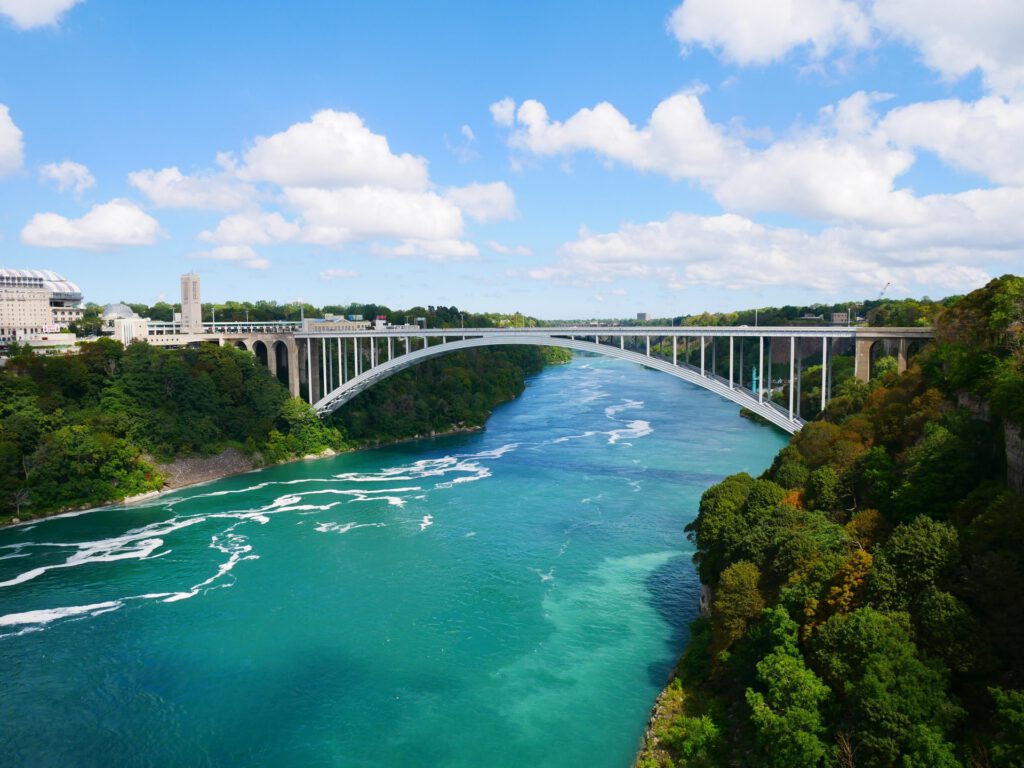 The Rainbow Bridge on the US/Canada border representing the Nexus program