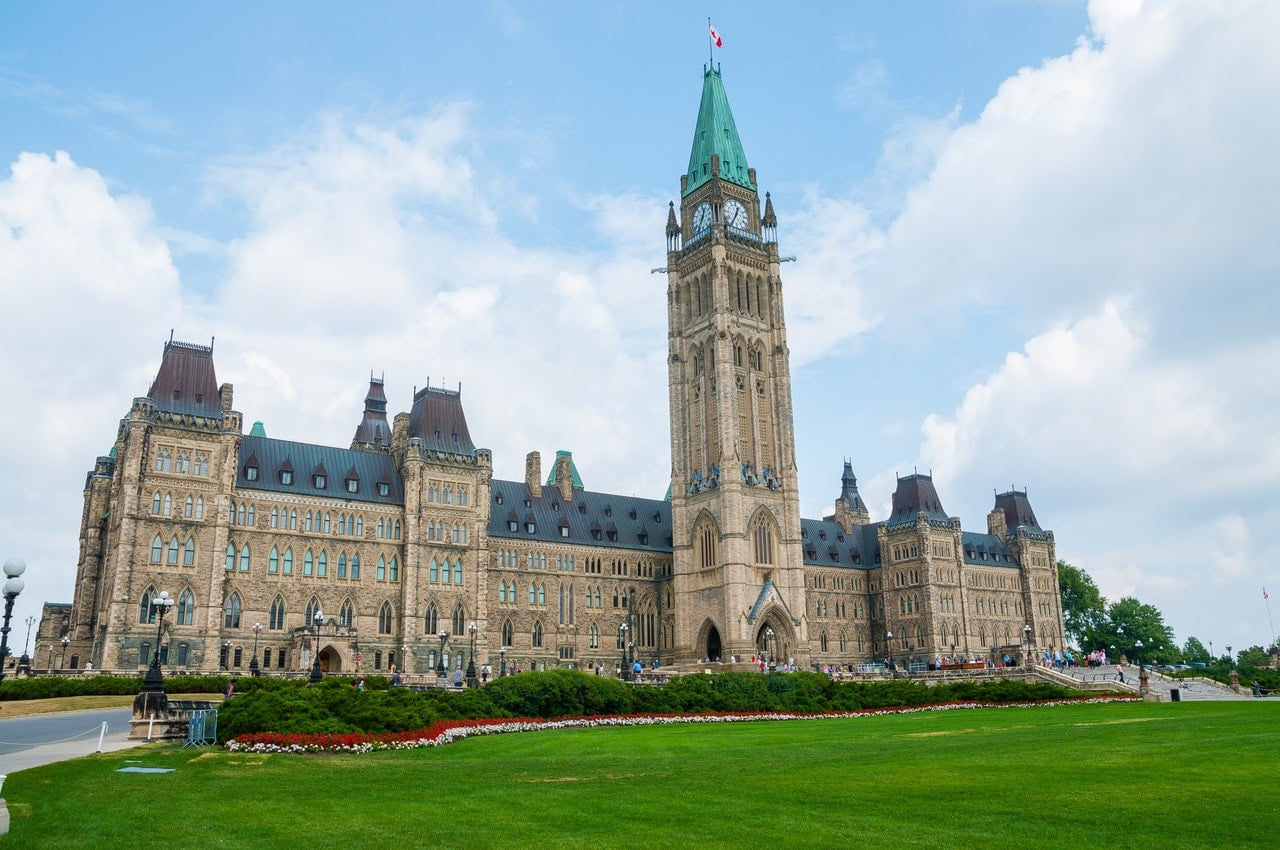 Canadian Parliament Building representing potential immigration changes following the 2021 federal election