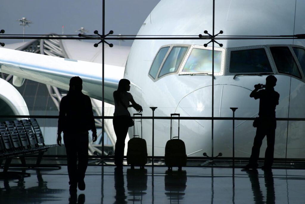 People waiting at airport