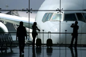 People waiting at airport