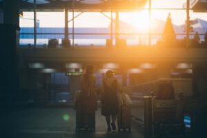 International Students in Airport