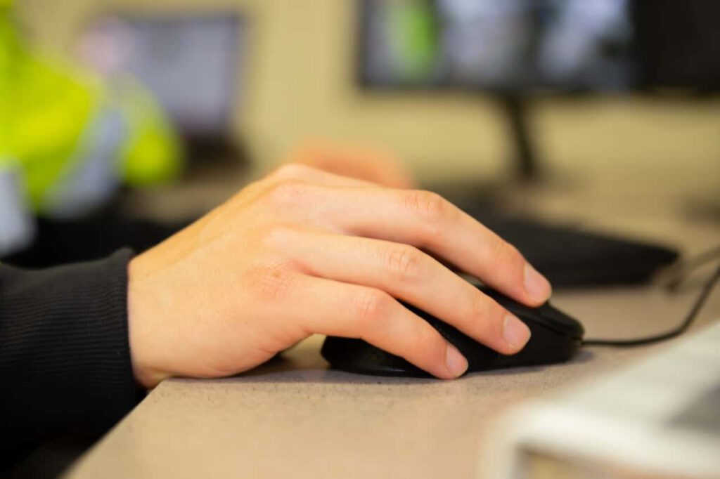 person working