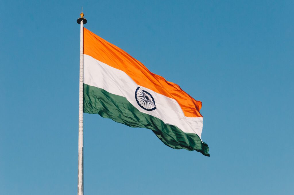 India's national flag representing diplomatic tensions between Canada and India