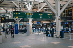 Canadian airport terminal representing the backlog in immigration applications